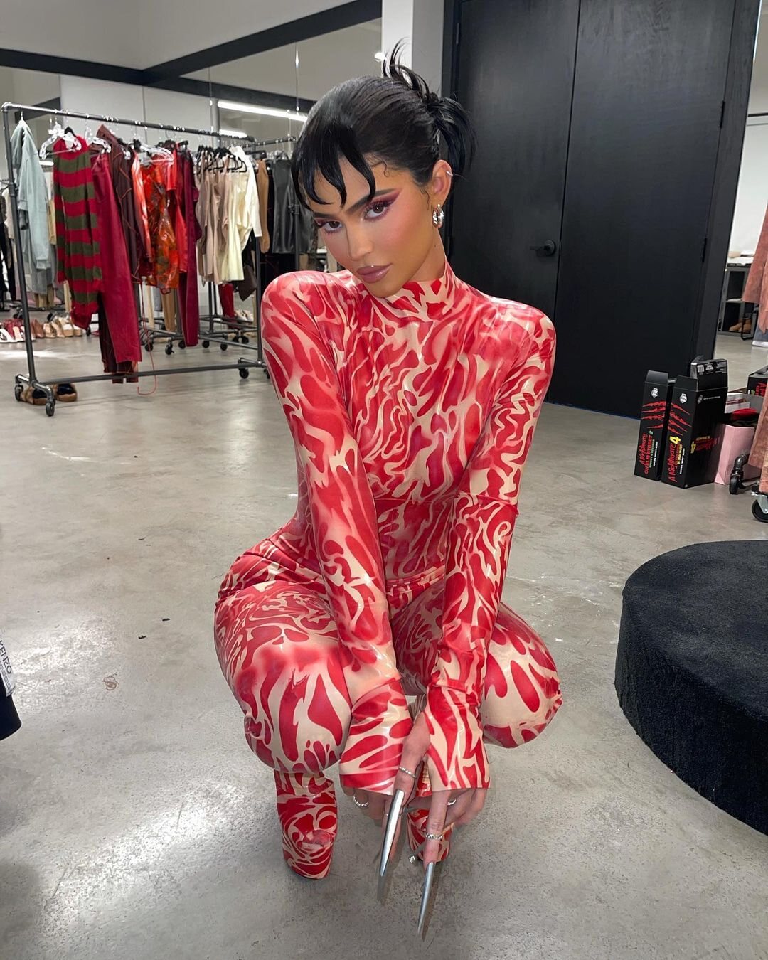 Kylie Jenner convertida en Freddy Krueger / Instagram