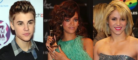Katy Perry, Justin Bieber y Shakira protagonizan los cambios de look más comentados de 2011.