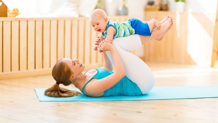 Tu bebé te puede ayudar con tus ejercicios
