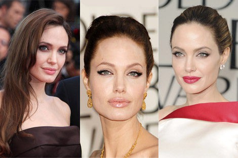 Diferentes looks de belleza de Angelina Jolie