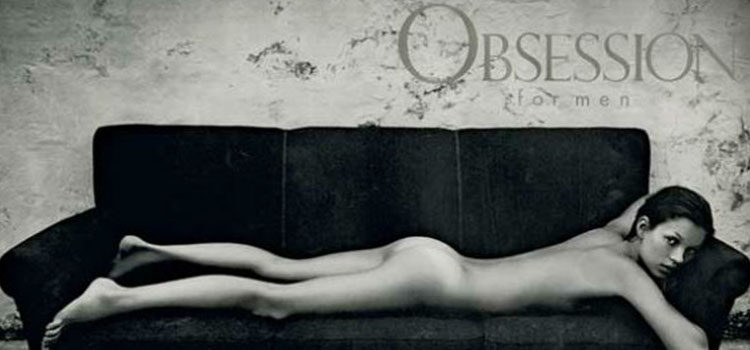 Fotografía de la antigua campaña de 'Obsession' de Kate Moss para Calvin Klein