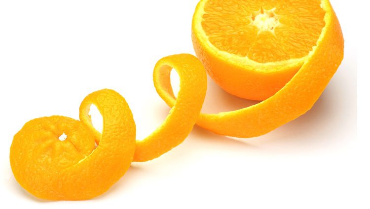 La piel de naranja sirve como antioxidante