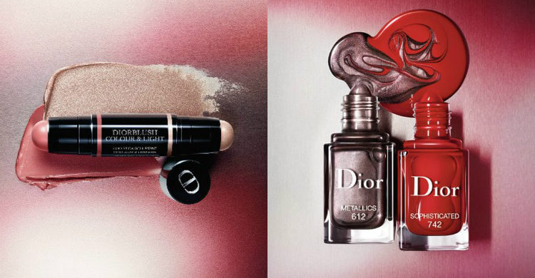 El colorete e iluminador y los esmaltes de la colección de 'Metallics' de Dior