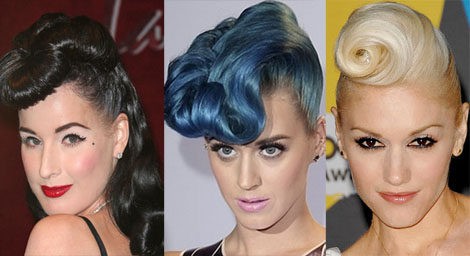 Dita Von Teese, Katy Perry y Gwen Stefani, las más aficionadas a los peinados retro