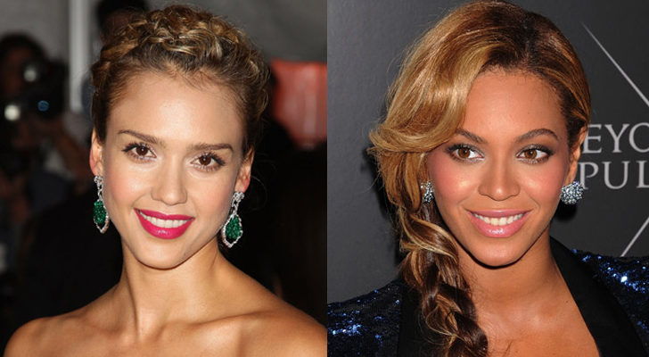 Jessica Alba (Izquierda) y Beyoncé (Derecha)