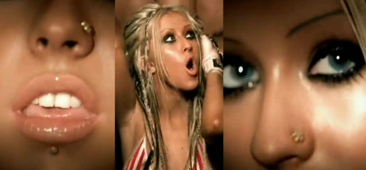 Christina Aguilera en el videoclip 'Dirrty'