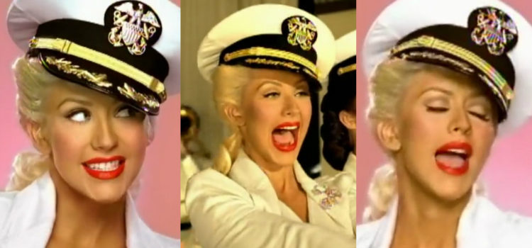Christina Aguilera en el videoclip 'Candyman'
