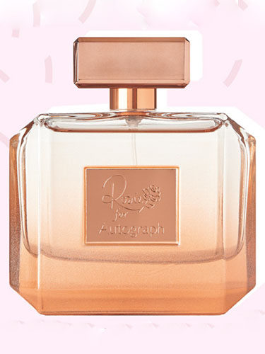 Frasco del nuevo perfume 'Rosie for Autograph Rose Gold'