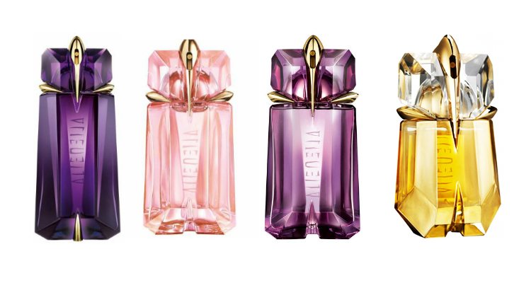 Algunos flankers de la colección de perfumes 'Alien' de Mugler