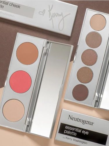 Paletas de la nueva línea de maquillaje de Neutrogena con Kerry Washington
