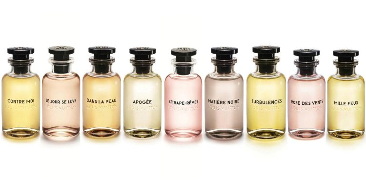 'Attrape-Rêves' junto al resto de fragancias femeninas de 'Les Parfums Louis Vuitton'