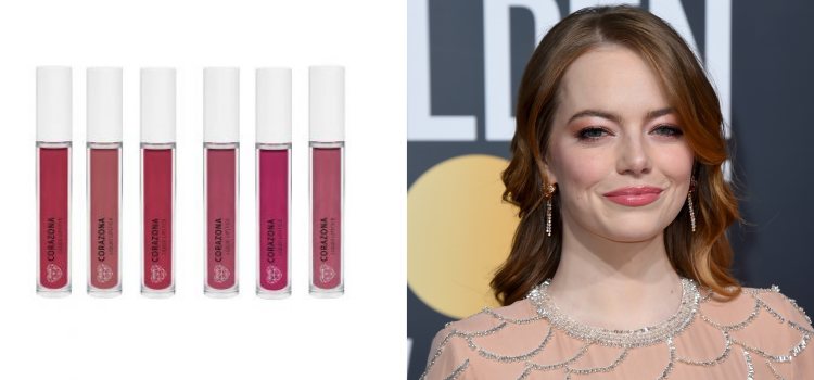 Emma Stone luce unos labios en tono rosa para los Globos de Oro