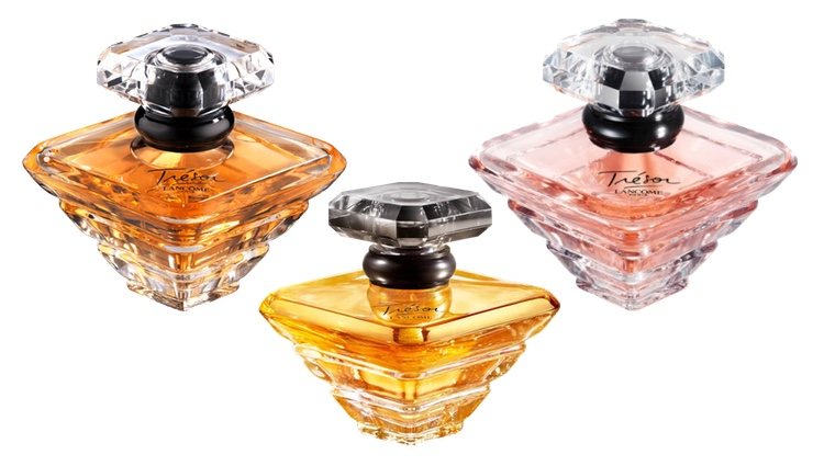 Perfumes 'Trésor', 'Trésor Eau de Parfum Lumineuse' y 'Trésor en Or' de Lancome