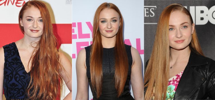 Various looks of actress Sophie Turner with XXL hair