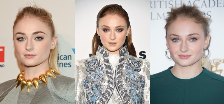 Actress Sophie Turner's different looks with a half-updo