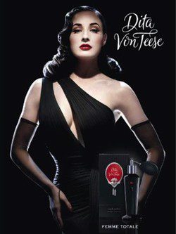 Dita Von Teese promociona su primer perfume