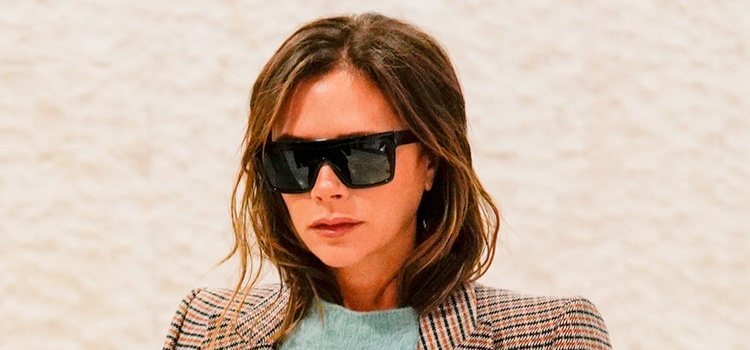 Victoria Beckham with dirty and very disheveled hair