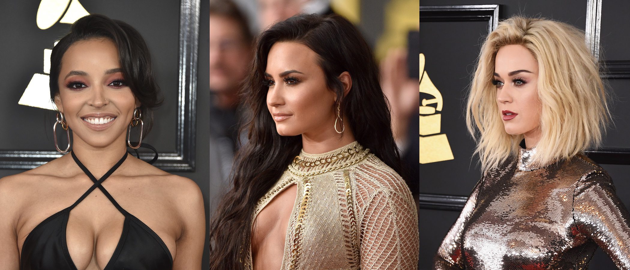 Tinashe, Demi Lovato y Katy Perry, los mejores beauty looks de los Grammy 2017