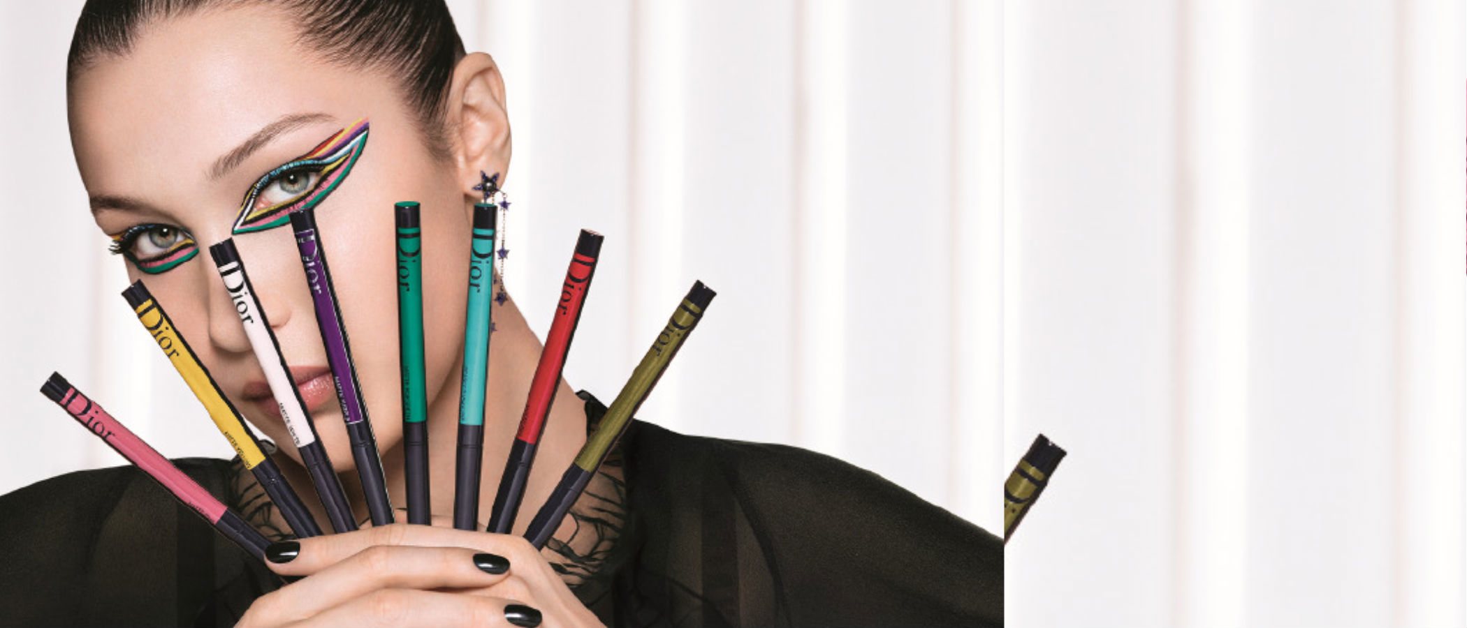 Dior presenta con Bella Hadid su nueva y colorida colección de máscaras de pestañas y delineadores