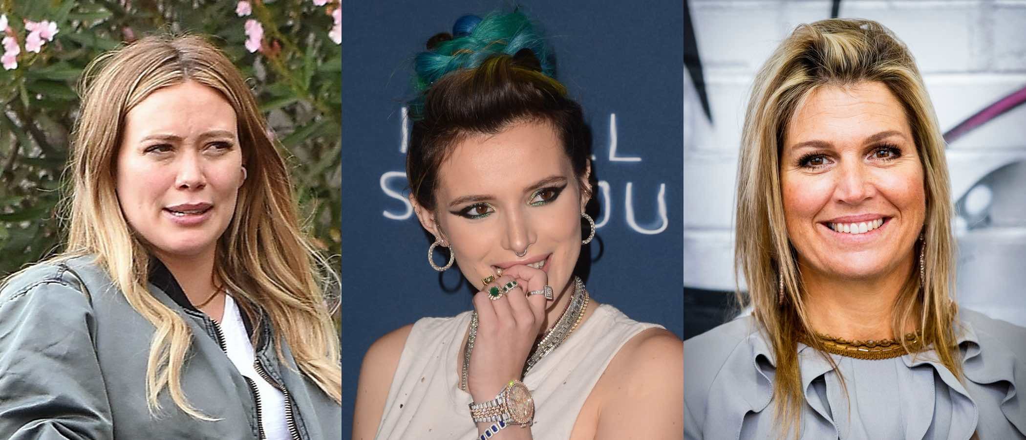 Hilary Duff, Máxima de Holanda y Bella Thorne lucen los peores beauty looks de la semana