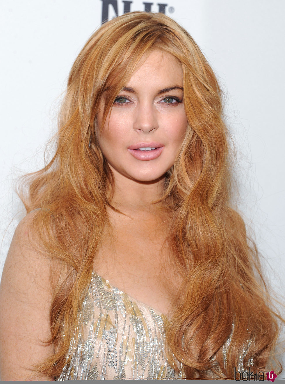 Lindsay Lohan con el pelo suelto