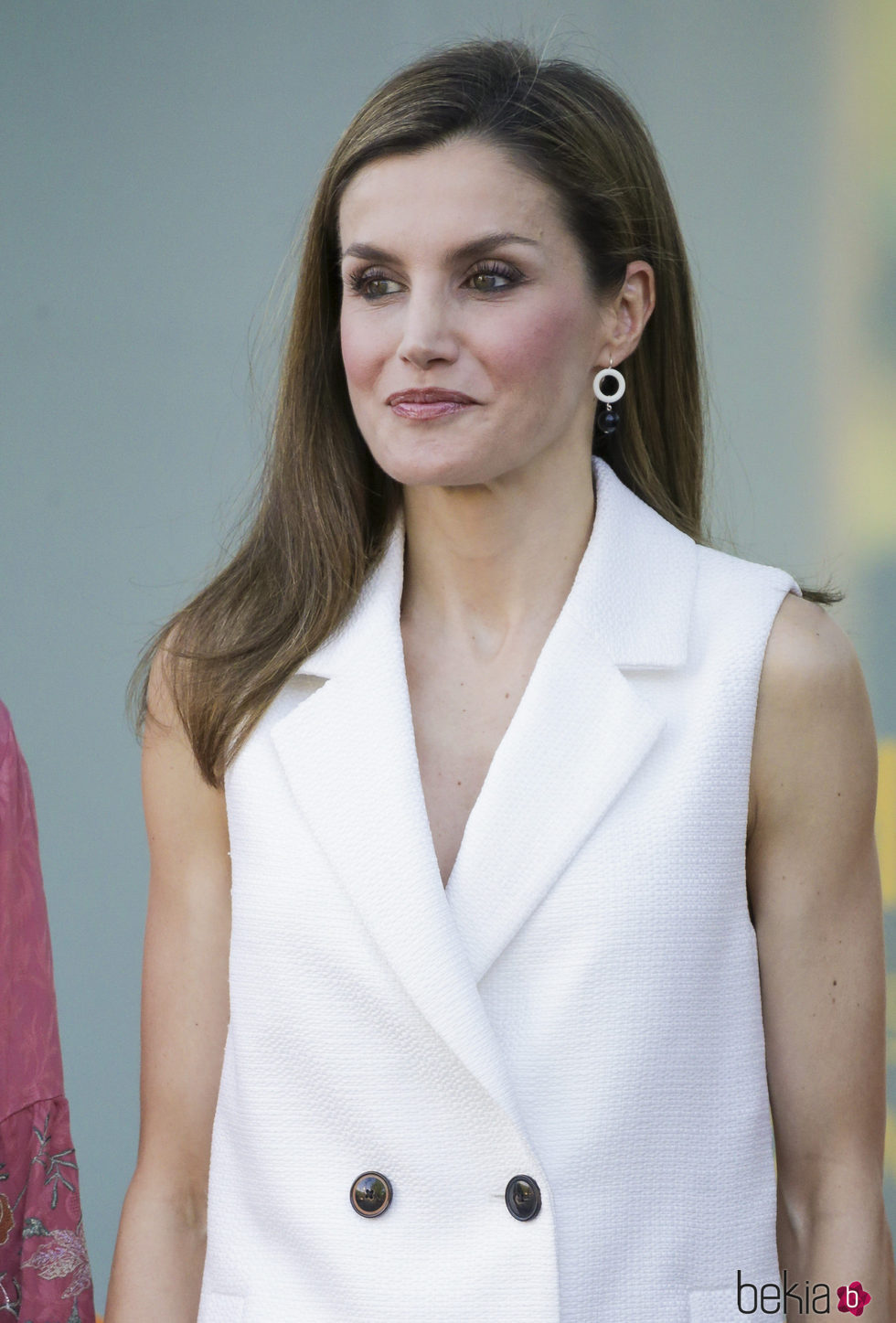 La Reina Letizia con coloretes rosados en 'Famelab España 2017'