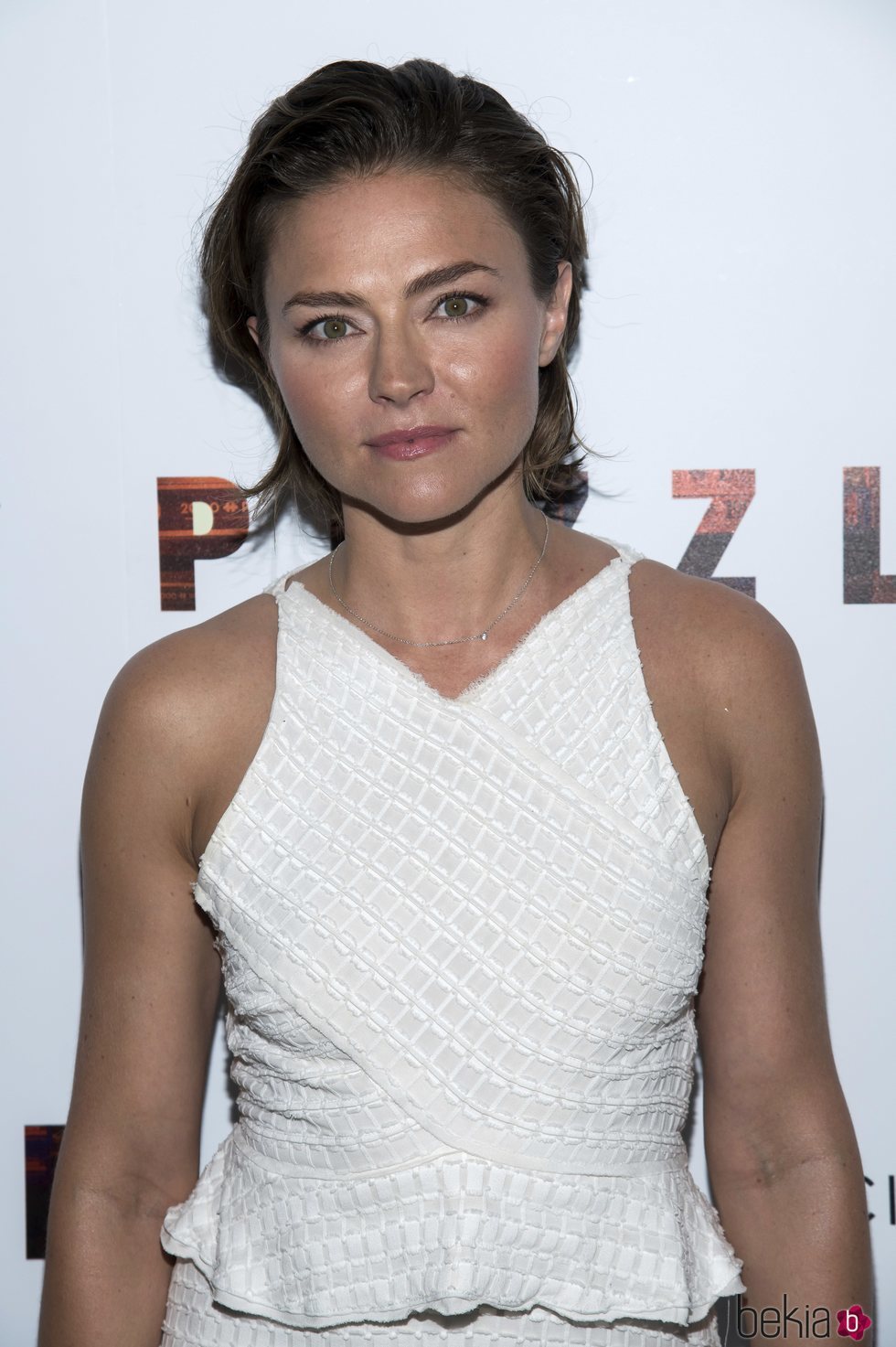 Kelly Dunn con un maquillaje natural en la proyección de la película 'Puzzle' en Nueva York 2018