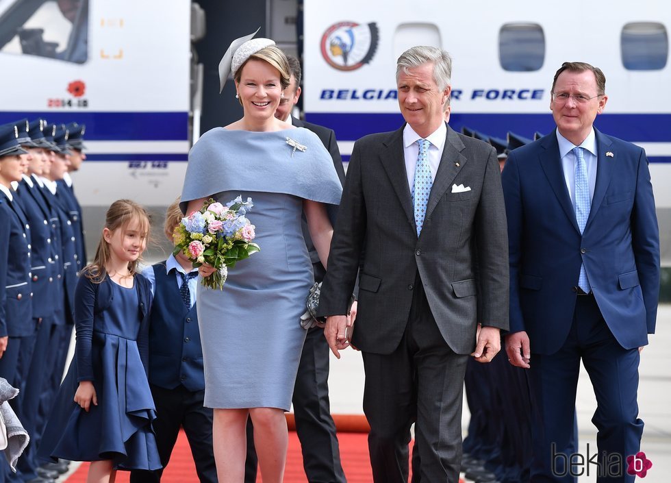 La Reina Matilde y el Rey Felipe de Bélgica llegan a Alemania