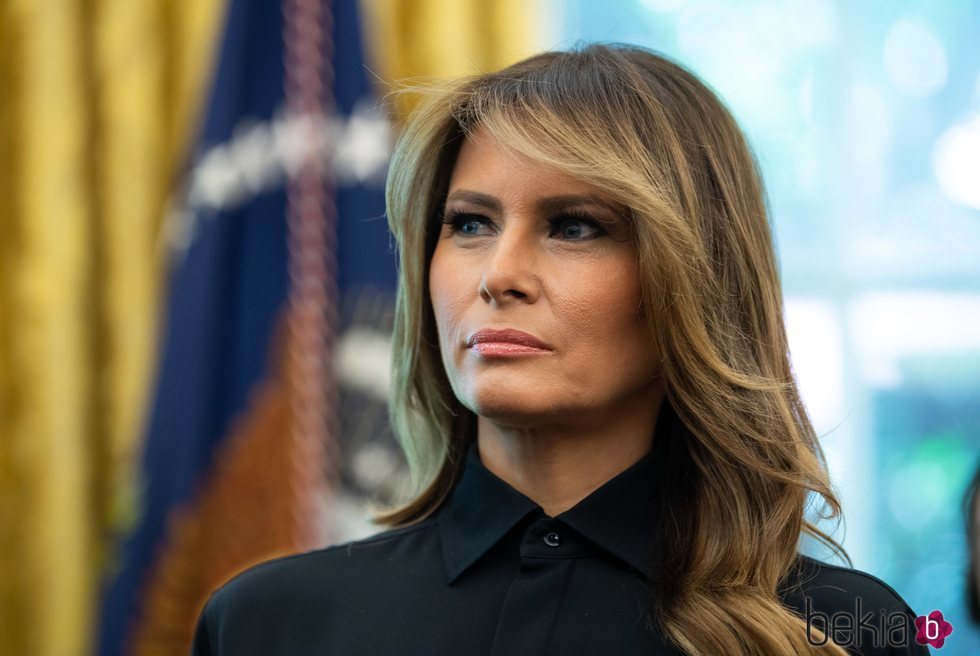 Melania Trump y su envidiable melena con ondas en la Casa Blanca