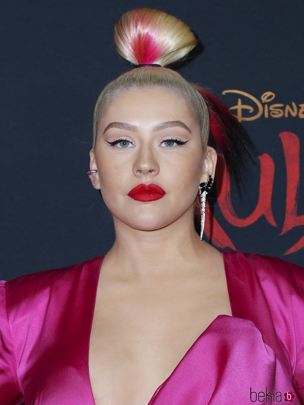 Christina Aguilera asiste a la presentación de la película Disney 'Mulán'