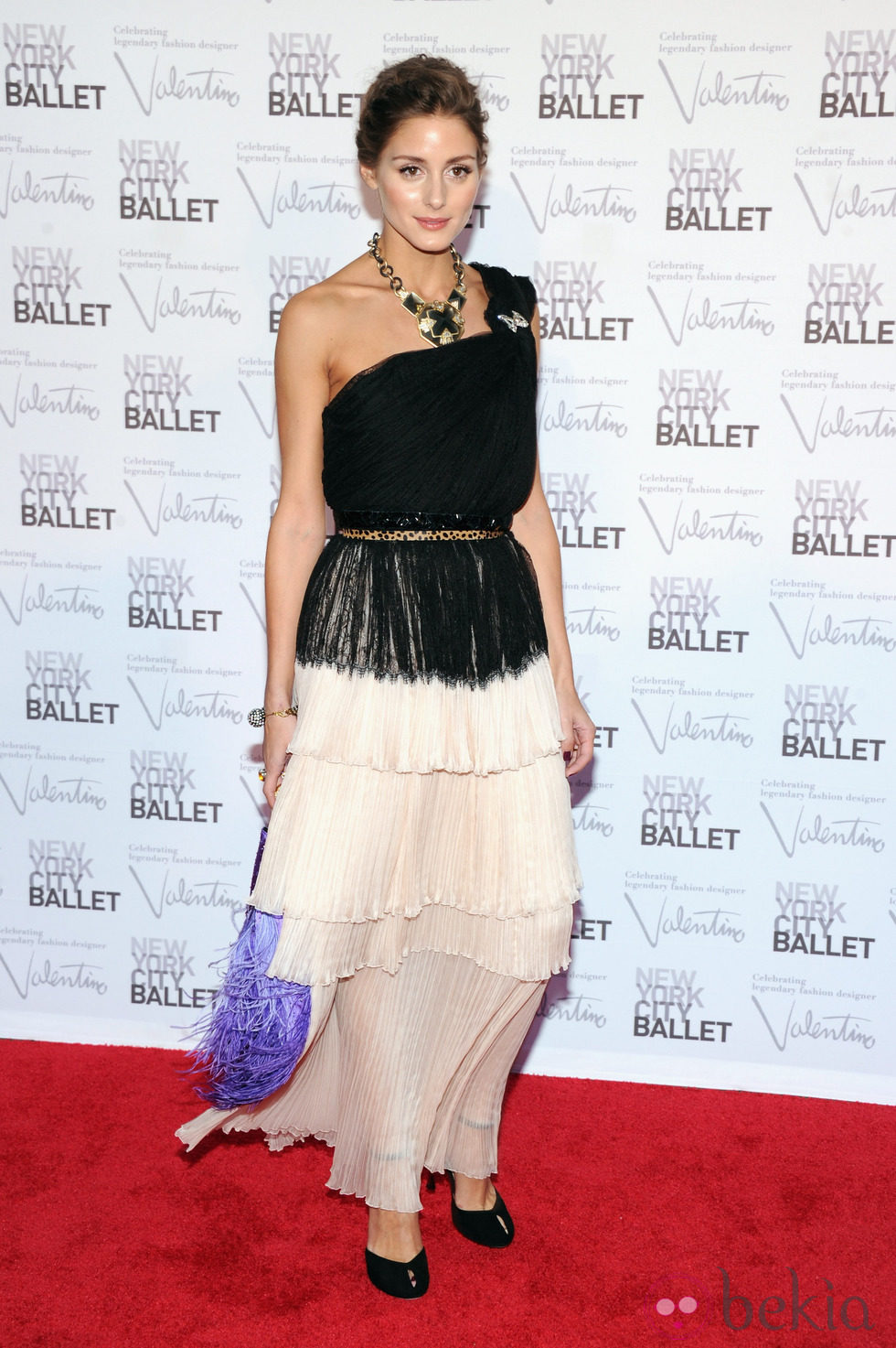 Olivia Palermo con un semirecogido en la Gala de Otoño del Ballet de Nueva York 2012