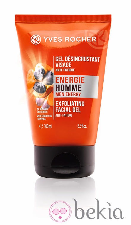 Gel desincrustante facial anti-fatiga de la línea 'Energie Homme' de Yves Rocher