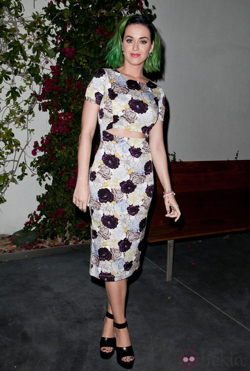 Katy Perry con la melena teñida de verde