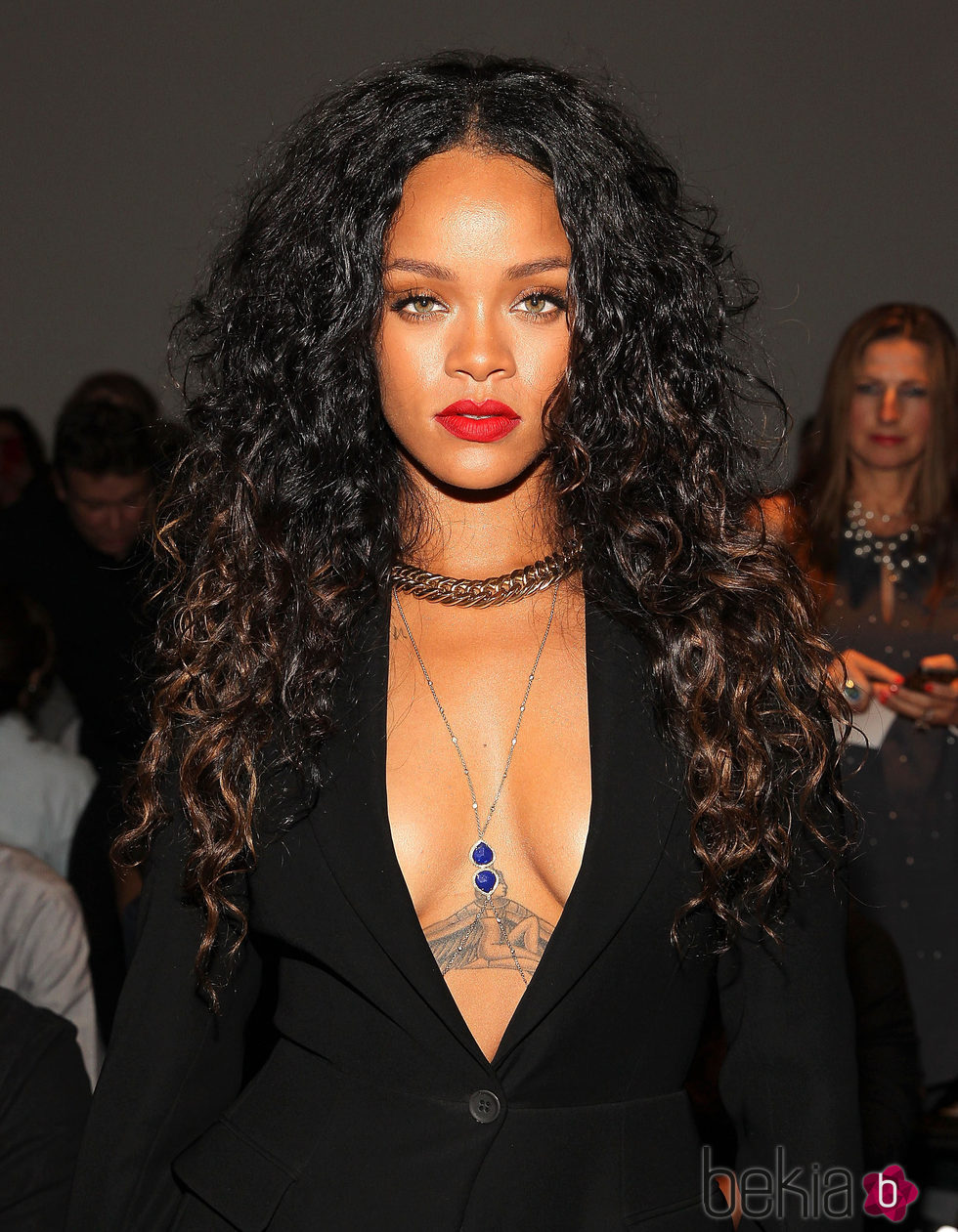 Rihanna en el front row de la Merecedes Benz Fashion Week de Nueva York en 2014