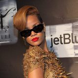 Rihanna en la fiesta de lanzamiento de su disco Rated R en 2009