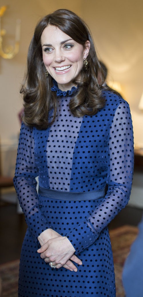 Kate Middleton en la recepcion en el Kensington Palace en abril de 2016