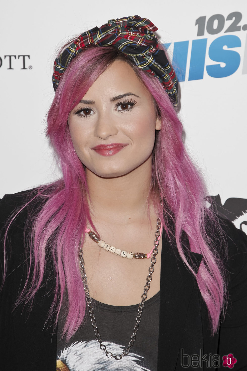 Demi Lovato con el pelo rosa
